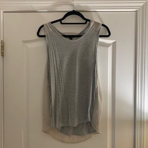 J. Crew two toned tank top with sheer back